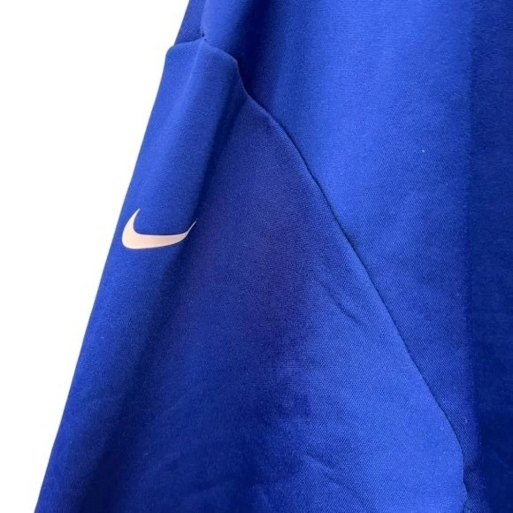 Nike Mock Turtleneck Royal Blue Pullover With Side Zip - Picture 4 of 8